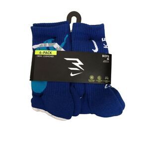 Nike x 3Brand 6-Pack Crew Socks Kids Size Medium